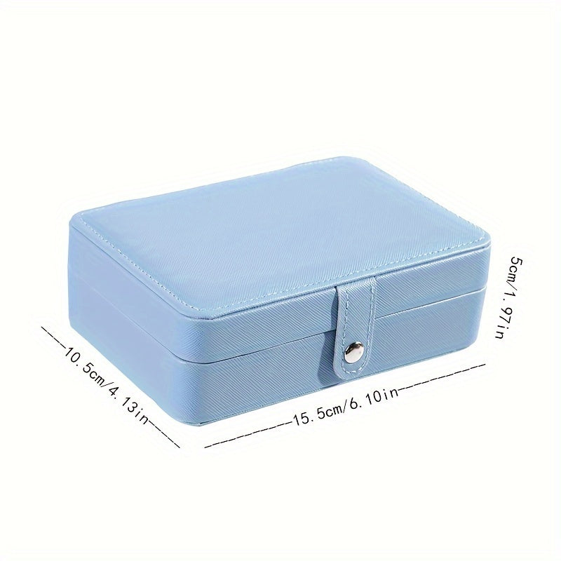 1pc Luxury Travel Jewelry Box - Pink Faux Leather Portable Organizer with Multiple Compartments for Earrings, Rings, Necklaces & Accessories - Stylish Aesthetic Decor for Bedroom, Bathroom, Kitchen & Home, Jewelry Box Organizer, Jewelry Display Case,