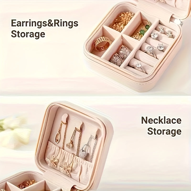 15pcs Elegant Jewelry Organizer Boxes - Pastel Pink, Mint Green, White - Zipper Closure, Soft Interior Lining - Stackable Storage Cases for Necklaces, Earrings, Rings, Bracelets - Perfect Jewelry Gift for Women, Valentine'S Day, Birthdays, Anniversaries -