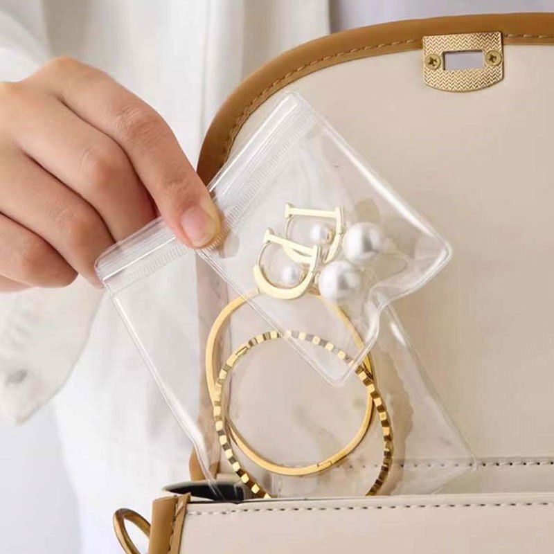 60 Anti-Tarnish Bags Acrylic Jewelry Organizer Box, Clear Transparent Storage Case with Compartments, Contemporary Multipurpose Floor Mounted Plastic Box for Earrings, Rings, Necklaces, Bracelets - No Electricity Needed