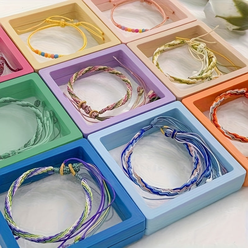 18pcs 3D Floating Frame Display Stand, Jewelry Box, Gift Box, Ornament Organizer, Small Travel Jewelry Box, PE Film Anti-Oxidation, Suspended Display Box Stackabl