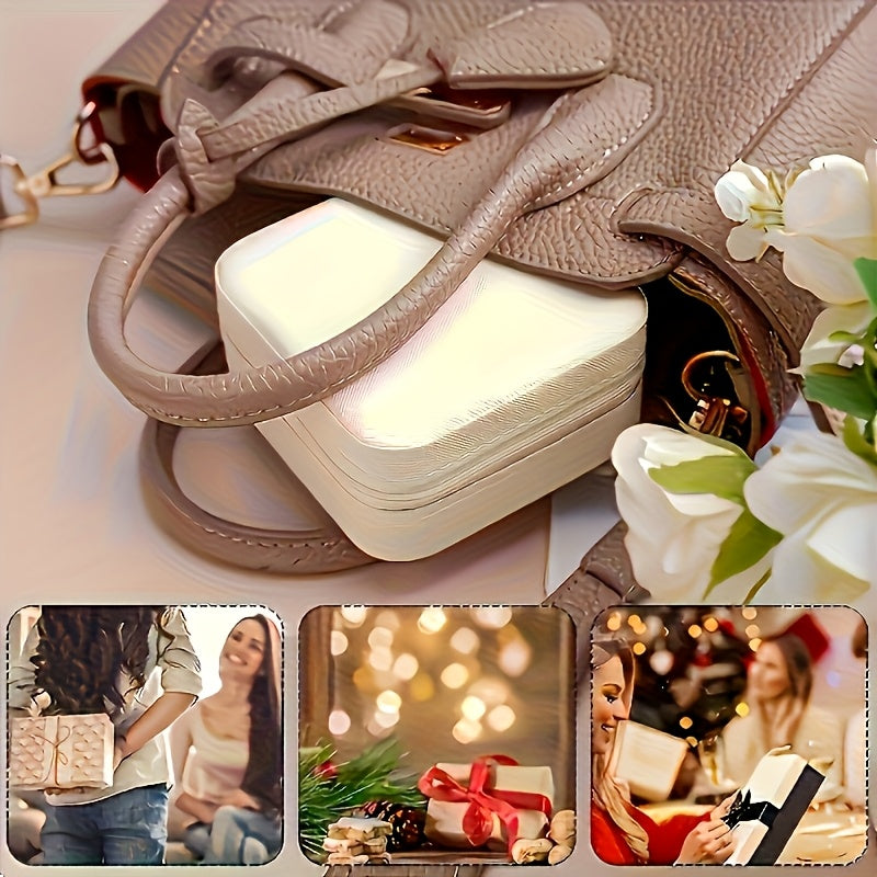 12pcs Faux Leather Jewelry Storage Box, Portable Earring Organizer, Perfect for Travel and Daily Use, Includes Ideal Bridesmaids Gift Set, Suitable for Valentine'S Day and New Year, Jewelry Boxes