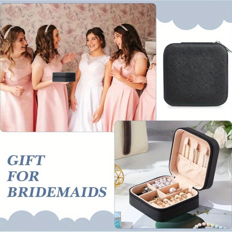 20/10/8pcs Travel Jewelry Case Bridesmaid Gifts Box, for Jewelry Storage, PU Leather Portable Earring Storage Box for Women Bridesmaid Proposal Gifts, Perfect Gift for Valentine's Day, Mother's Day, Christmas, and Graduation Season, Best for Christmas,