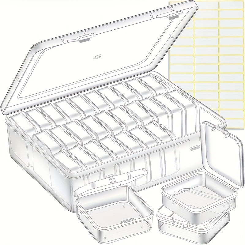 Transparent Plastic Storage Box - Suitable for Beads, Jewelry and Crafts - Durable Organizing Solution, Perfect Gift for Yourself, Jewelry Box, String Storage Box, Transparent Plastic Small Square Box for Storage, 37 Festive Gifts for Family, Best