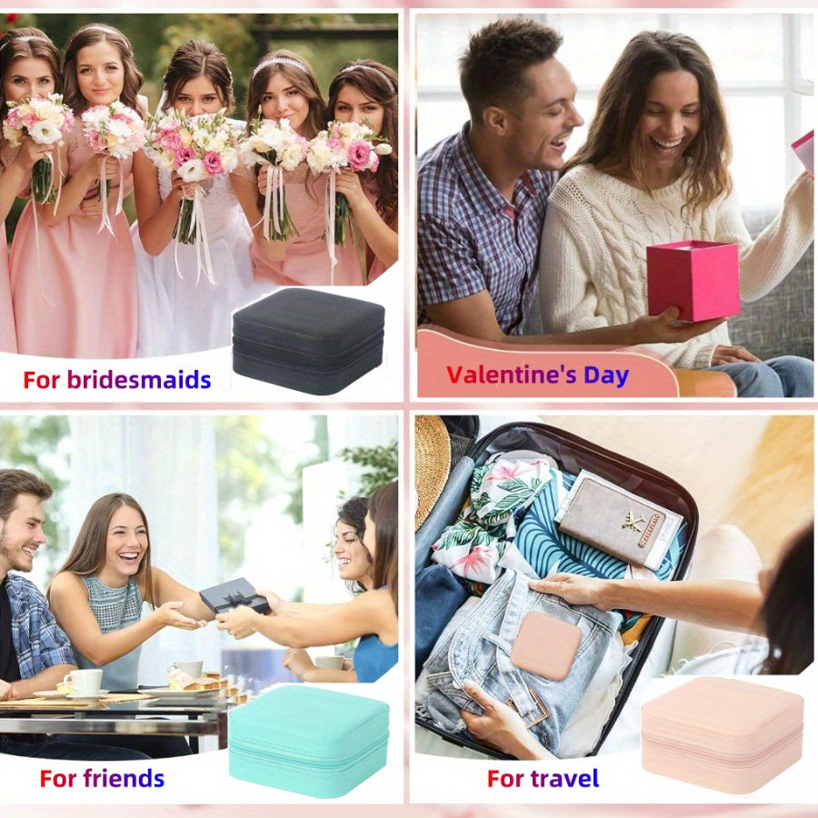 8/20pcs Travel Jewelry Case Bulk Bridesmaid Gift Boxes Small Jewelry Box Mini Organizer Box for Women, Perfect Gift for Valentine's Day, Mother's Day, Christmas, and Graduation Season