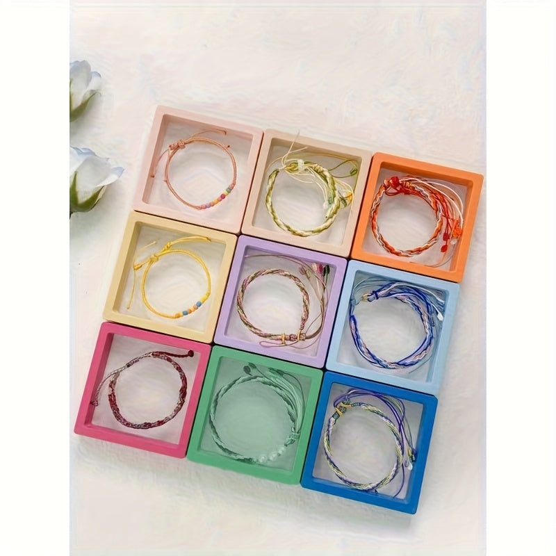 18pcs 3D Floating Frame Display Stand, Jewelry Box, Gift Box, Ornament Organizer, Small Travel Jewelry Box, PE Film Anti-Oxidation, Suspended Display Box Stackabl