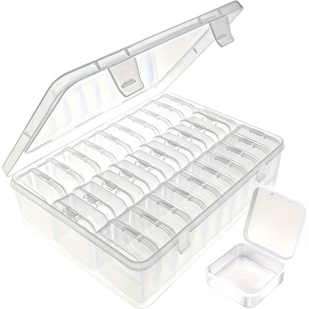 Transparent Plastic Storage Box - Suitable for Beads, Jewelry and Crafts - Durable Organizing Solution, Perfect Gift for Yourself, Jewelry Box, String Storage Box, Transparent Plastic Small Square Box for Storage, 37 Festive Gifts for Family, Best