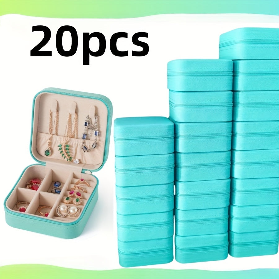 8/20pcs Travel Jewelry Case Bulk Bridesmaid Gift Boxes Small Jewelry Box Mini Organizer Box for Women, Perfect Gift for Valentine's Day, Mother's Day, Christmas, and Graduation Season