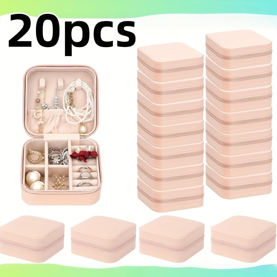 8/20pcs Travel Jewelry Case Bulk Bridesmaid Gift Boxes Small Jewelry Box Mini Organizer Box for Women, Perfect Gift for Valentine's Day, Mother's Day, Christmas, and Graduation Season