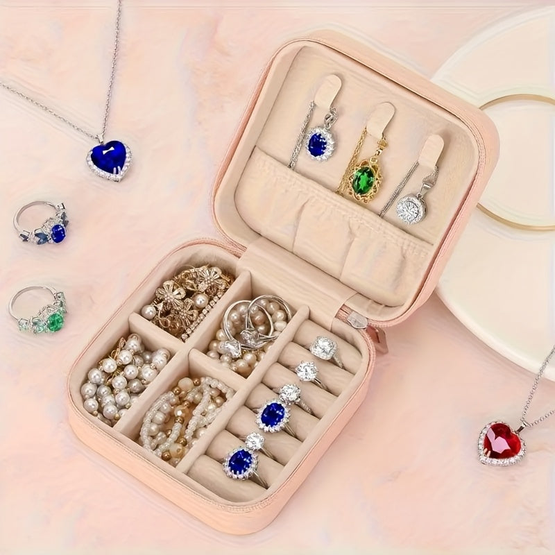 15pcs Elegant Jewelry Organizer Boxes - Pastel Pink, Mint Green, White - Zipper Closure, Soft Interior Lining - Stackable Storage Cases for Necklaces, Earrings, Rings, Bracelets - Perfect Jewelry Gift for Women, Valentine'S Day, Birthdays, Anniversaries -