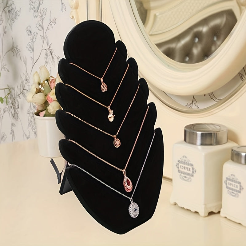 3pcs Black Velvet Jewelry Display Rack with Multiple Hooks - Durable Plastic Necklace & Bracelet Organizer for Home, Boutique, Salon - Tangle-Free Storage, Elegant Jewelry Tower, Jewelry Display for Selling, Boutique Essentials, Jewelry Towers