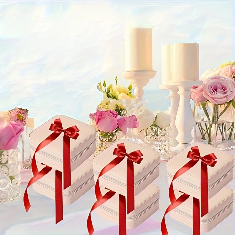 15pcs Elegant Jewelry Organizer Boxes - Pastel Pink, Mint Green, White - Zipper Closure, Soft Interior Lining - Stackable Storage Cases for Necklaces, Earrings, Rings, Bracelets - Perfect Jewelry Gift for Women, Valentine'S Day, Birthdays, Anniversaries -