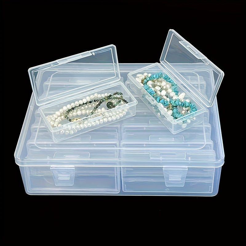 Large Capacity Jewelry Box - 12 Independent Compartments, Transparent Portable Storage Organizer for Hair Accessories, Necklaces, and Rings, Jewelry Chests