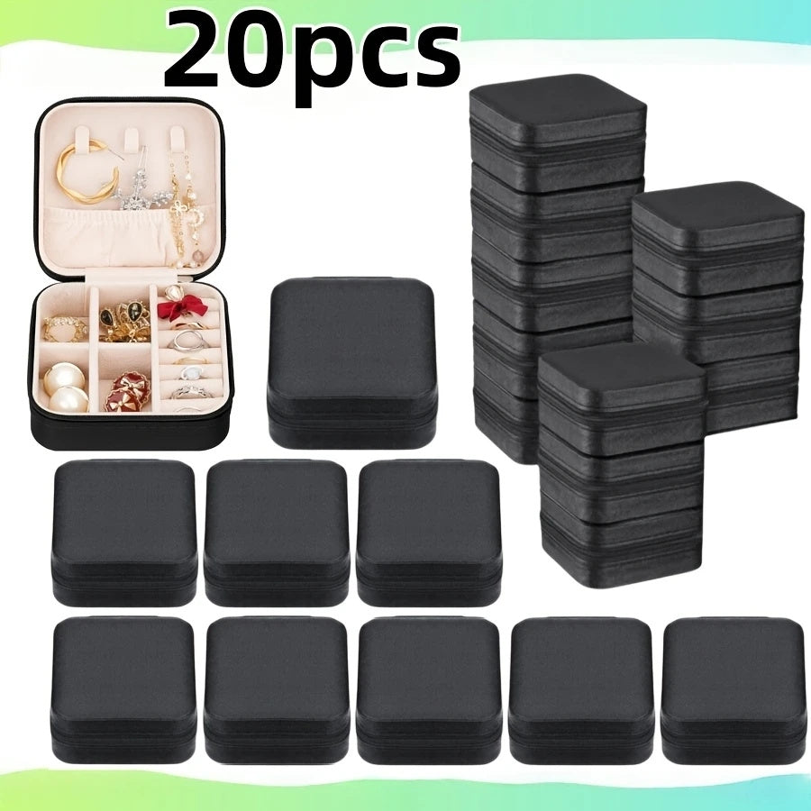 20/10/8pcs Travel Jewelry Case Bridesmaid Gifts Box, for Jewelry Storage, PU Leather Portable Earring Storage Box for Women Bridesmaid Proposal Gifts, Perfect Gift for Valentine's Day, Mother's Day, Christmas, and Graduation Season, Best for Christmas,
