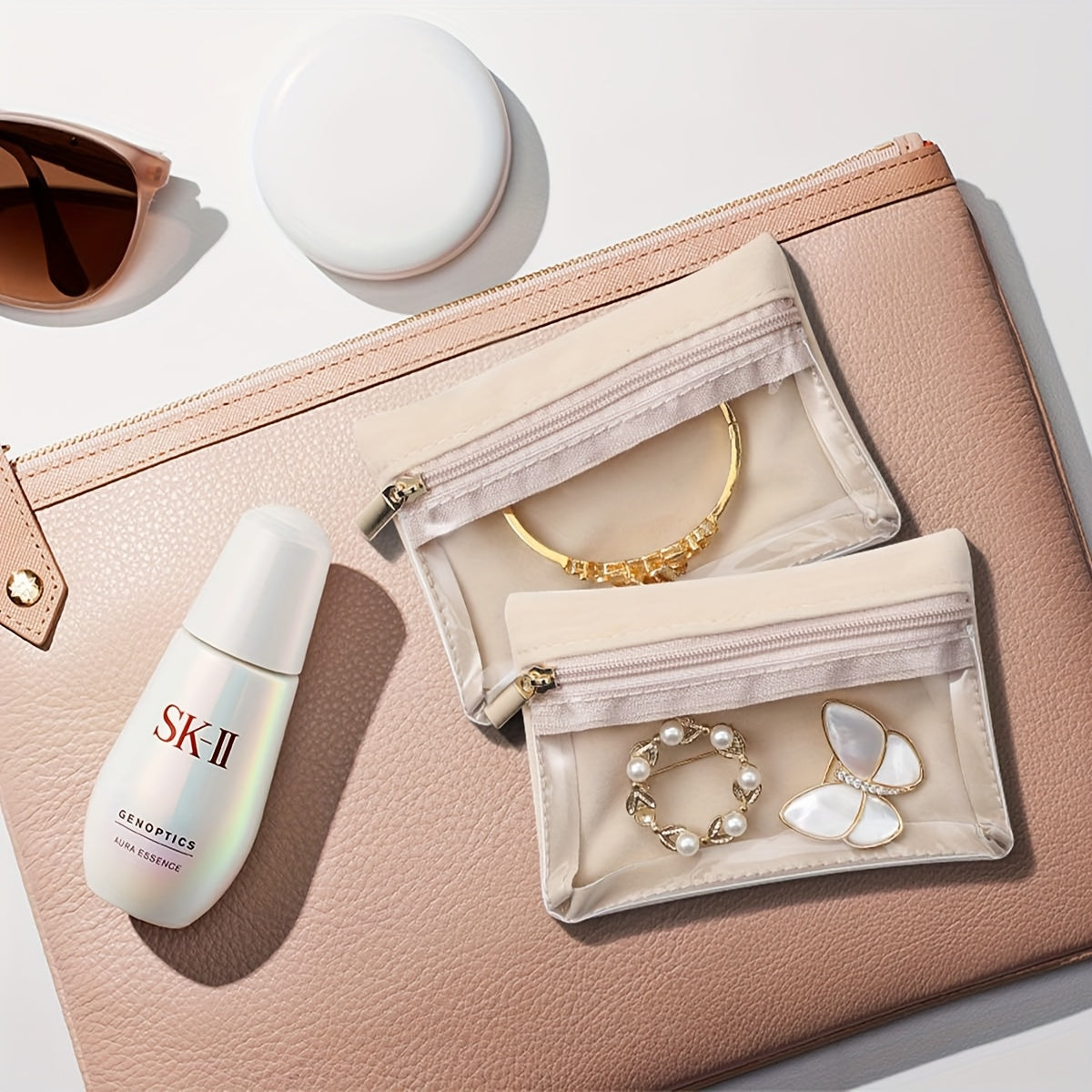 Travel Jewelry Bags - 12pcs Storage Pouches Organizer Case for Women