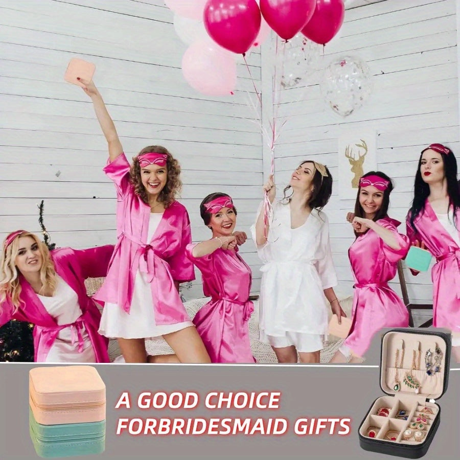 20/10/8pcs Travel Jewelry Case Bridesmaid Gifts Box, for Jewelry Storage, PU Leather Portable Earring Storage Box for Women Bridesmaid Proposal Gifts, Perfect Gift for Valentine's Day, Mother's Day, Christmas, and Graduation Season, Best for Christmas,