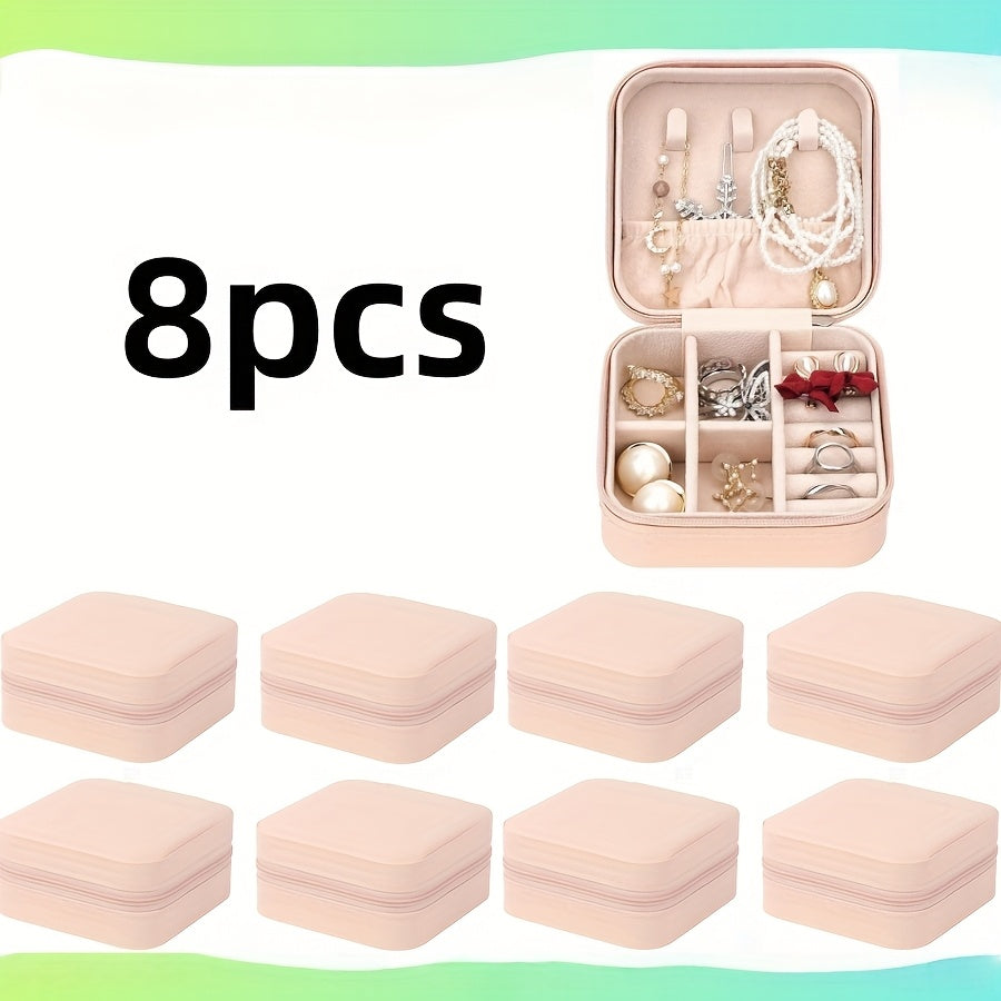 8/20pcs Travel Jewelry Case Bulk Bridesmaid Gift Boxes Small Jewelry Box Mini Organizer Box for Women, Perfect Gift for Valentine's Day, Mother's Day, Christmas, and Graduation Season
