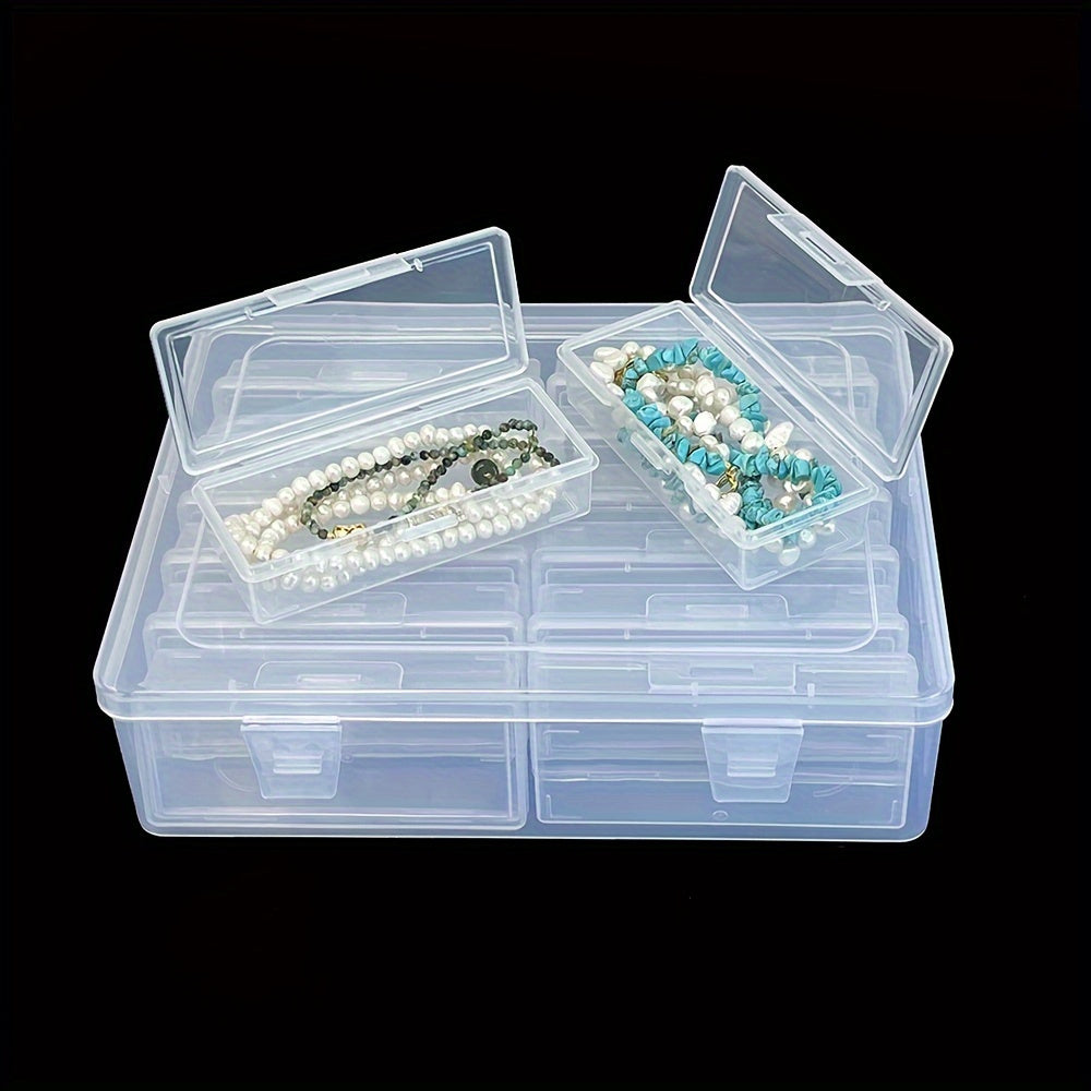 Large Capacity Jewelry Box - 12 Independent Compartments, Transparent Portable Storage Organizer for Hair Accessories, Necklaces, and Rings, Jewelry Chests