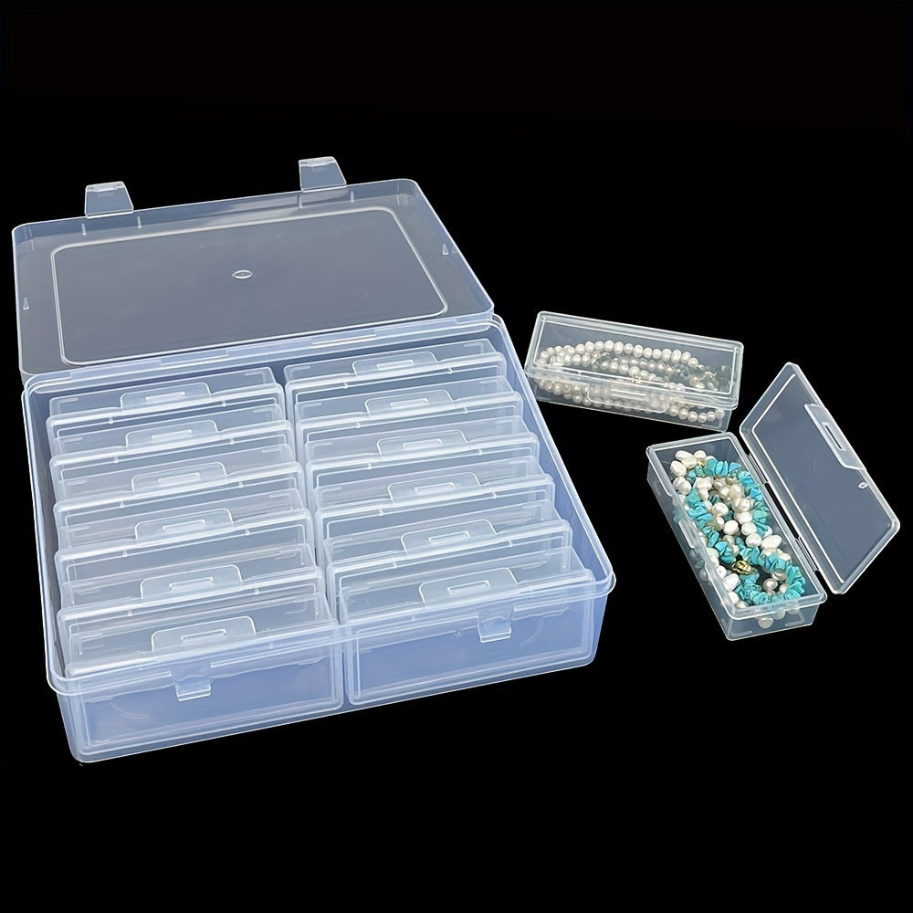 Large Capacity Jewelry Box - 12 Independent Compartments, Transparent Portable Storage Organizer for Hair Accessories, Necklaces, and Rings, Jewelry Chests