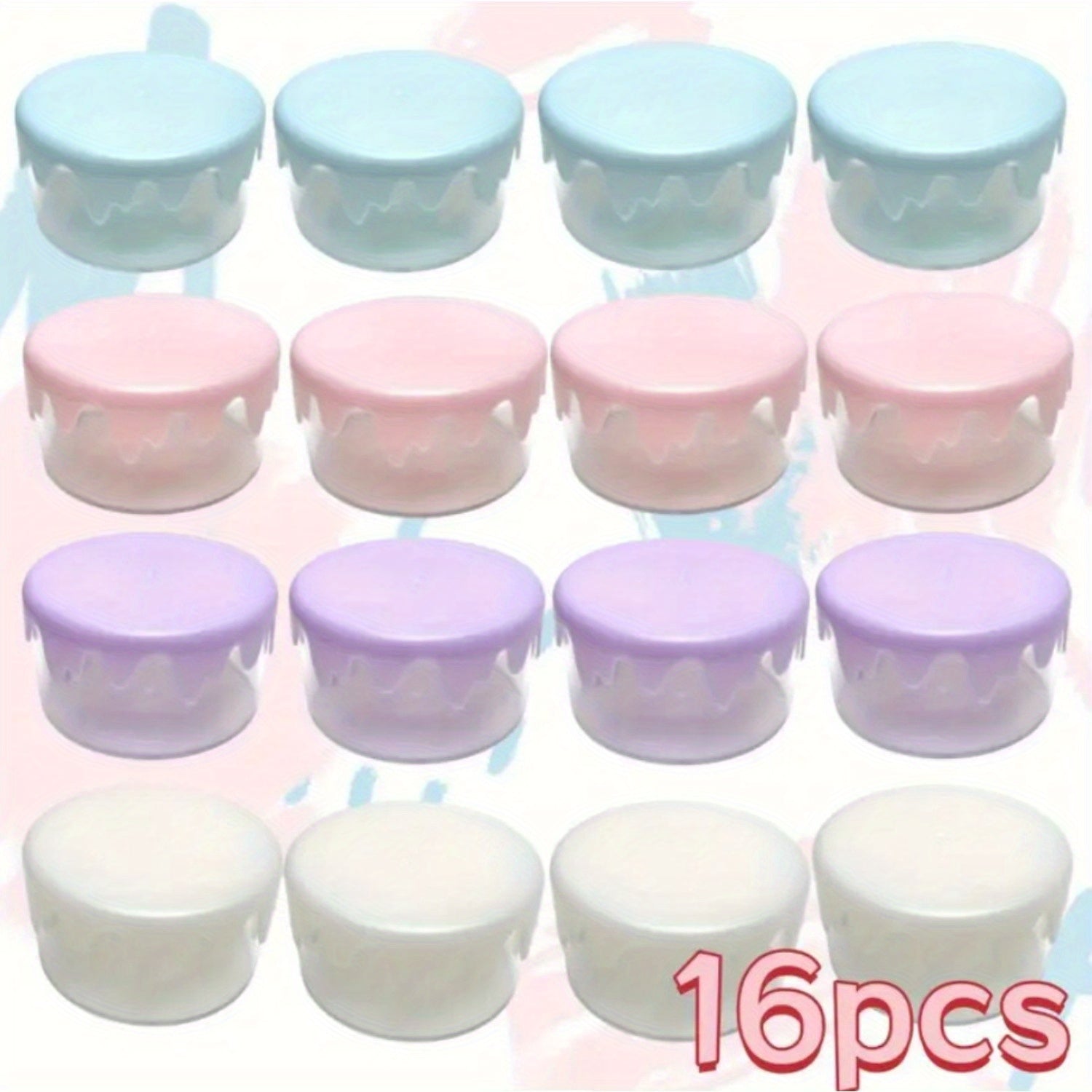 16pcs Imitation Wavy Edge Circular Storage Box - Light Color Multifunctional Jewelry & Headband Organizer, Durable Handmade Accessories Storage Box with Fabric Lining, 4 Color Options for Home Decor, Jewelry Organizer Storage, Decorative Accessory Case,