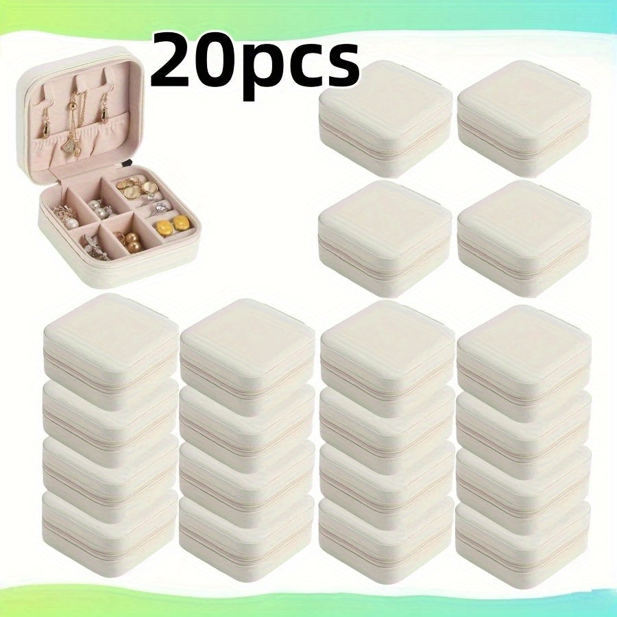 20/10/8pcs Travel Jewelry Case Bridesmaid Gifts Box, for Jewelry Storage, PU Leather Portable Earring Storage Box for Women Bridesmaid Proposal Gifts, Perfect Gift for Valentine's Day, Mother's Day, Christmas, and Graduation Season, Best for Christmas,