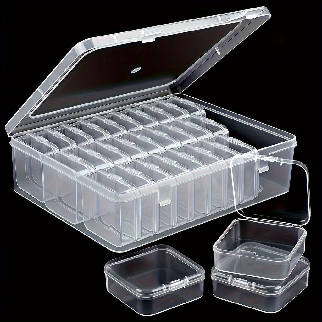 Transparent Plastic Storage Box - Suitable for Beads, Jewelry and Crafts - Durable Organizing Solution, Perfect Gift for Yourself, Jewelry Box, String Storage Box, Transparent Plastic Small Square Box for Storage, 37 Festive Gifts for Family, Best