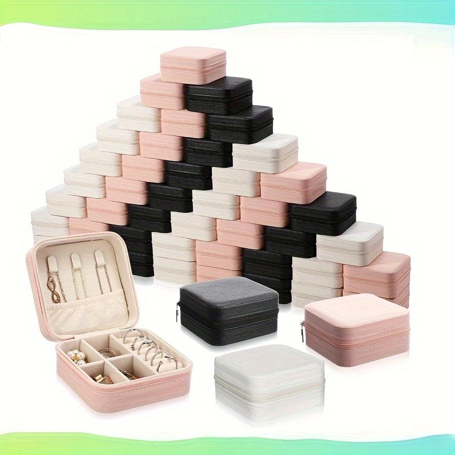20/10/8pcs Travel Jewelry Case Bridesmaid Gifts Box, for Jewelry Storage, PU Leather Portable Earring Storage Box for Women Bridesmaid Proposal Gifts, Perfect Gift for Valentine's Day, Mother's Day, Christmas, and Graduation Season, Best for Christmas,